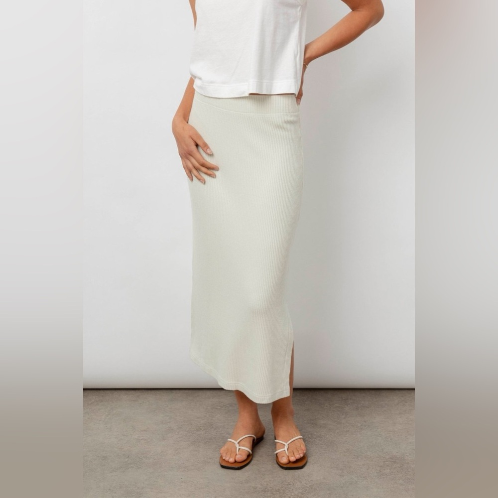Rails Angie ribbed maxi skirt ivory size small NWT